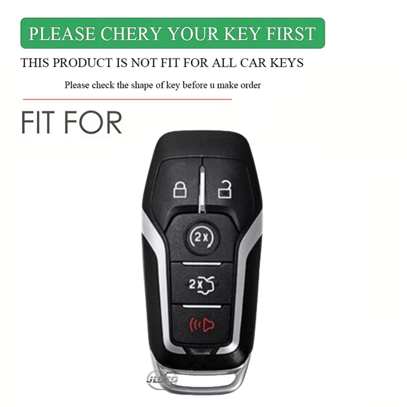 Silicone Car Key Case Shell for Ford Explorer Edge Mustang F Series Truck 2015 2016 2017 Rubber Remote Cover Keychain Accessorie