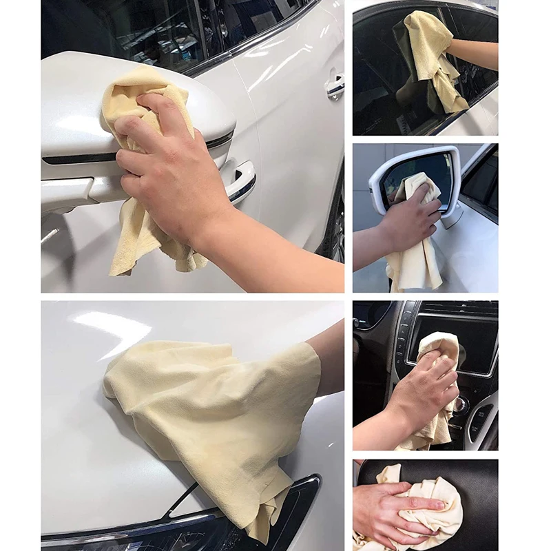 Natural Chamois Leather Car Washing Towels Super Absorbent Car home Window Glass Drying Cleaning Cloth Quick Dry car wash towel