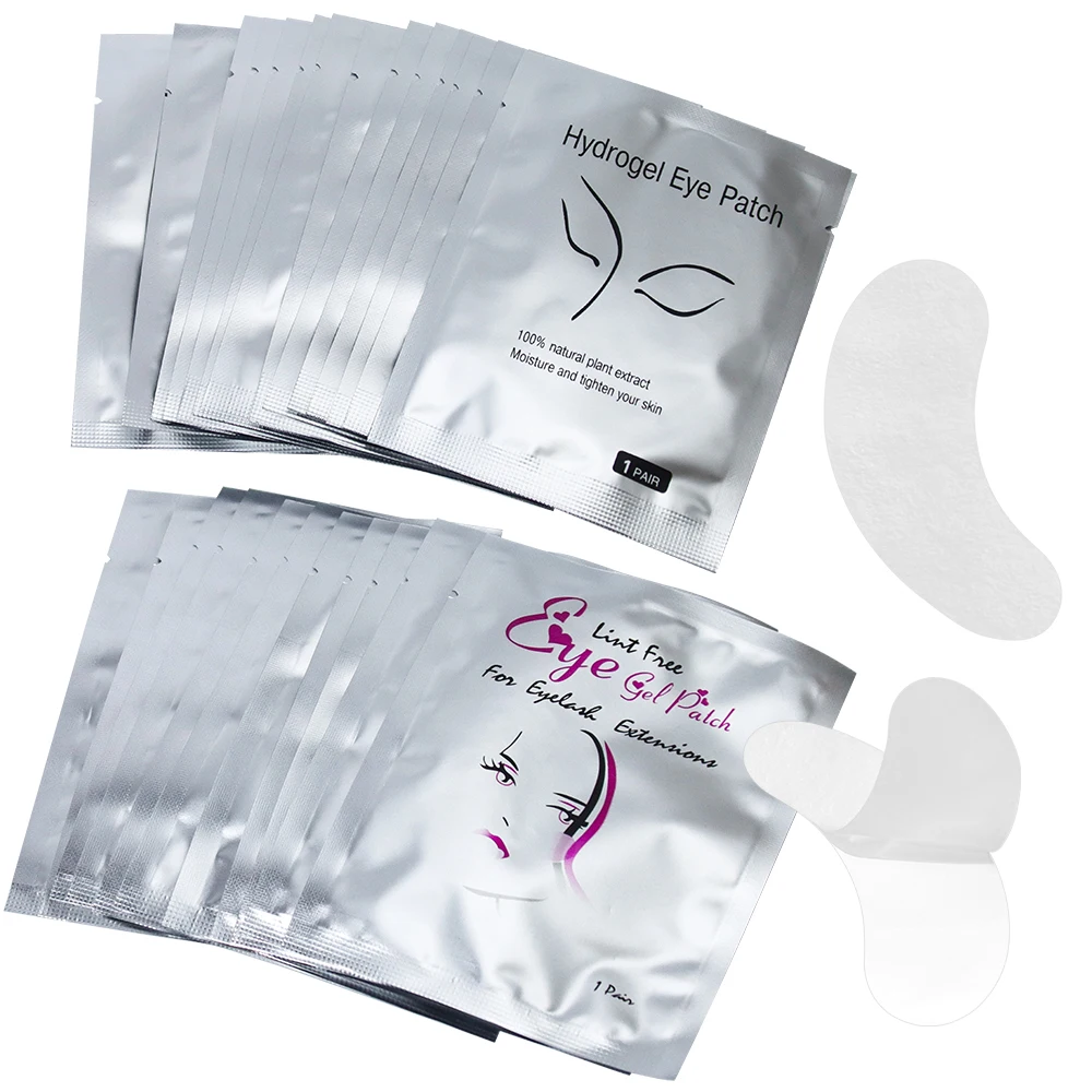 Image of 50/100 Pairs Wimpern Pad Gel Patch Unter Augen Gel Pads Wimpern Verlängerung Papier Patches Auge Tipps Aufkleber Wraps Make-Up-Tools