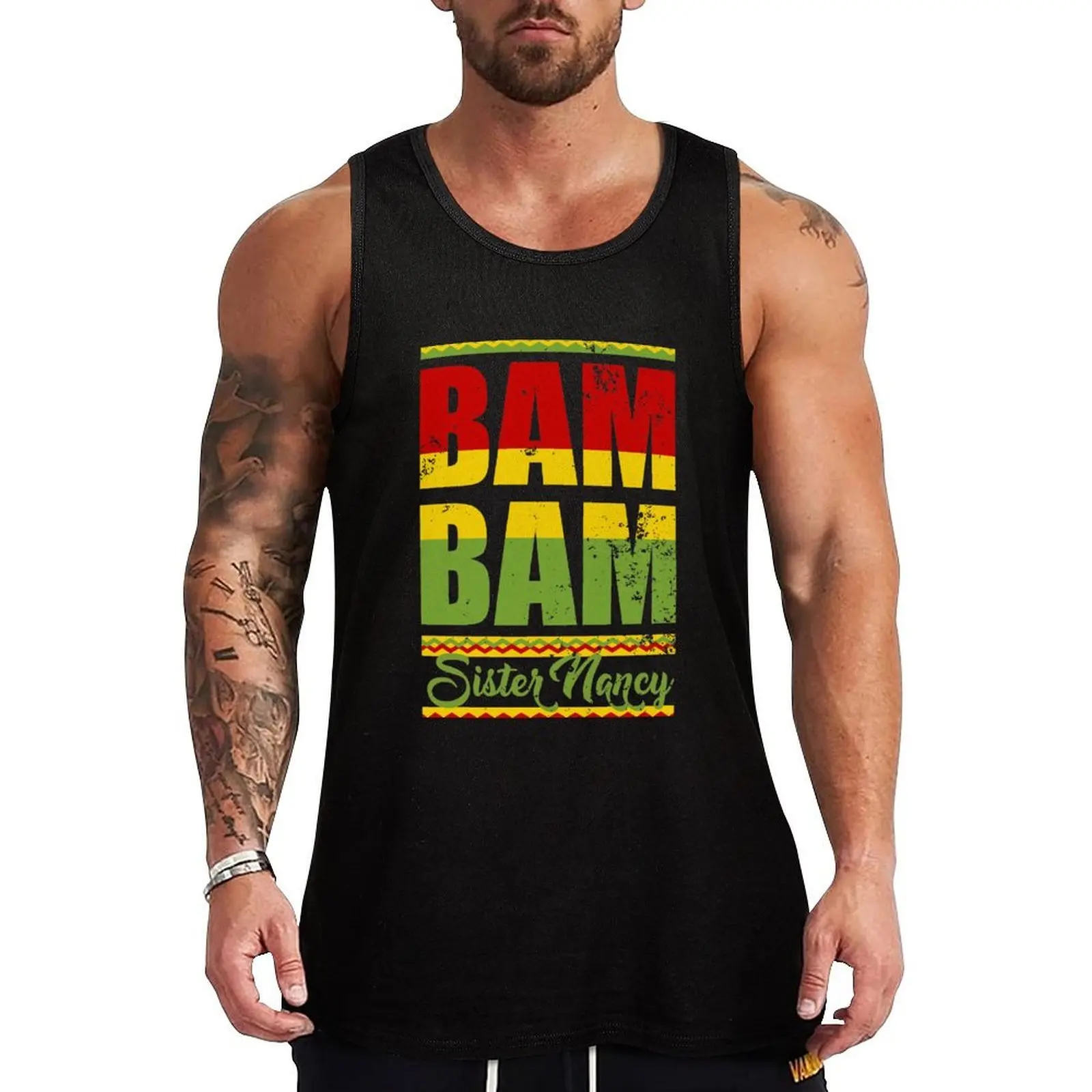 

Sister Nancy - Bam Bam Tank Top Men gym sportswear anime clothes Sleeveless top gym Men's t-shirts