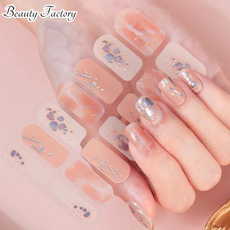 Spring and Summer New Small Fresh Full Stickers 3d Laser Japanese Nail Stickers for Nail Styling and Beautification Design