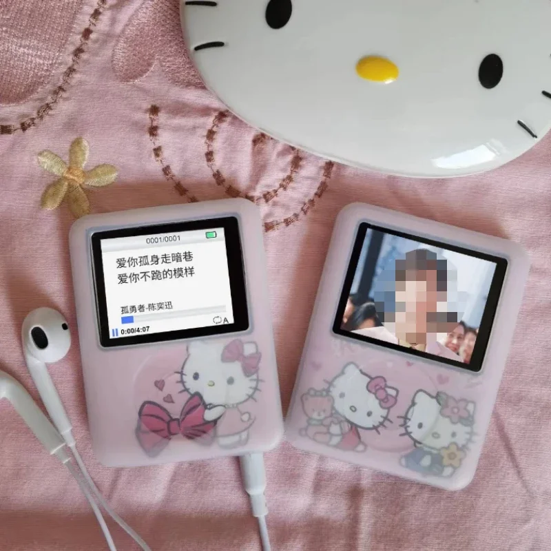 سانريو مرحبا كيتي طالب Mp3 الكرتون الرياضة المحمولة رقيقة جدا موسيقى صغيرة وكمان أنيمي الشكل Kawaii وكمان للموسيقى هدية