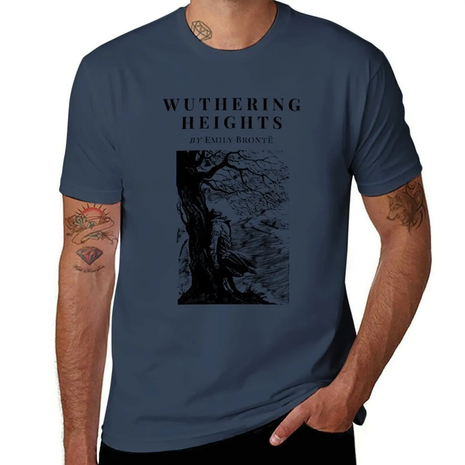 Wuthering Heights من تأليف إميلي برونتي غلاف الكتاب Heatcliff - فكرة هدية دودة الكتب - طالب المعلم الإنجليزي الكبير - تي شيرت عاشق الكتب #1