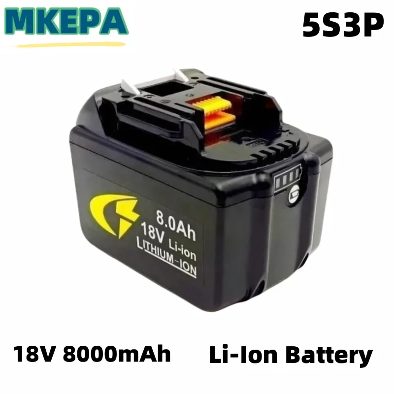 

100% BL1860 перезаряжаемая батарея 18 В 8000 мАч литий-ионная для Makita 18 В батарея BL1840 BL1850 BL1830 BL1860B LXT 400