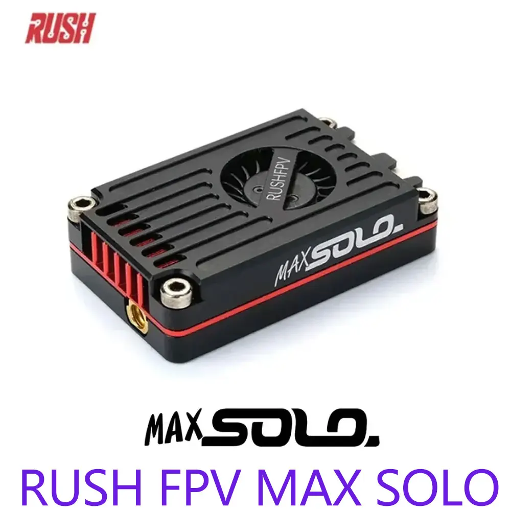 

RUSHFPV MAX SOLO 5.8GHz 2.5W VTX - CNC Housing, Silent Fan, 2-6S Long Range FPV Transmitter for Freestyle/Drones