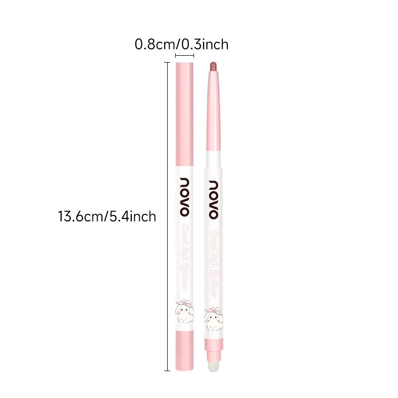 2 في 1 قلم تحديد الشفاه وفرشاة الشفاه ذات الأطراف المزدوجة، قلم تحديد شفاه غير لامع مقاوم للماء يدوم طويلاً، مقاوم للتلطخ، لا يبهت، سهل الاستخدام #6