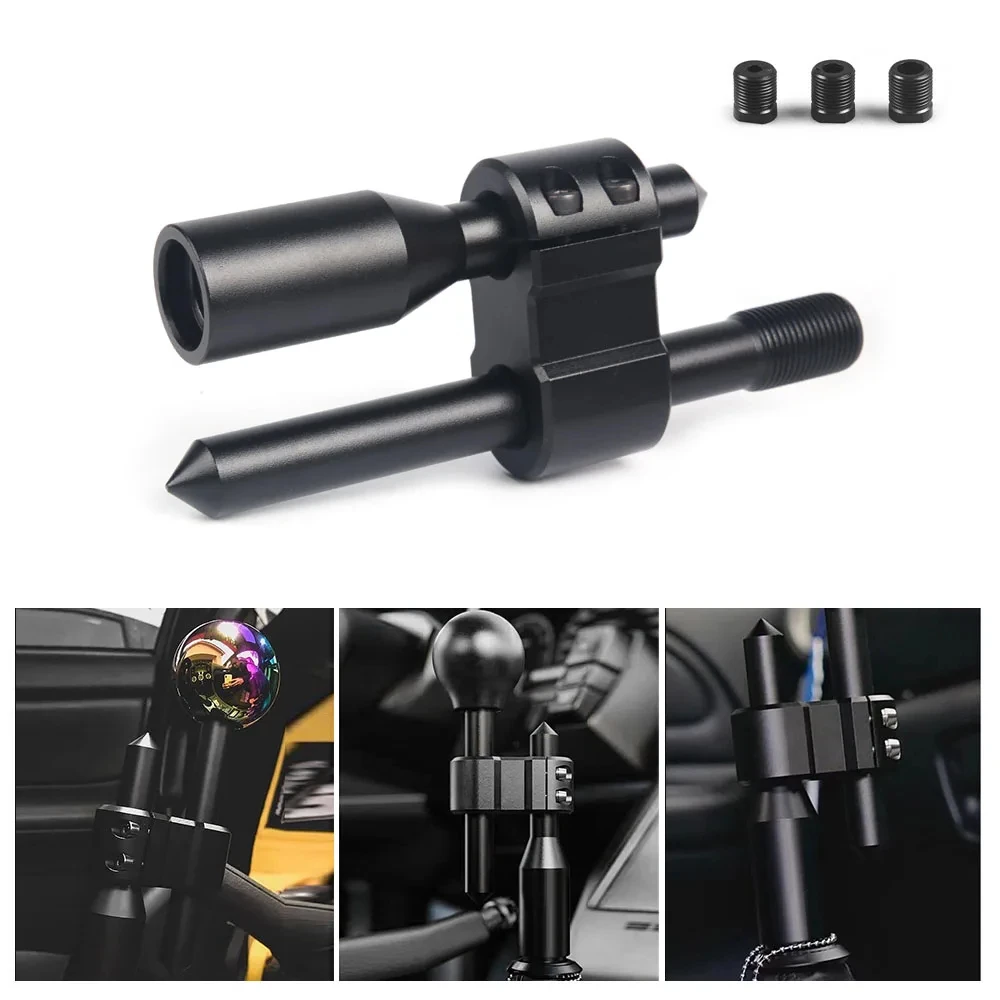 Mechanical Texture High quality Car Aluminum H Type Shift Knob Extension Adjustable Extender Gear Shifter With Three Adapters