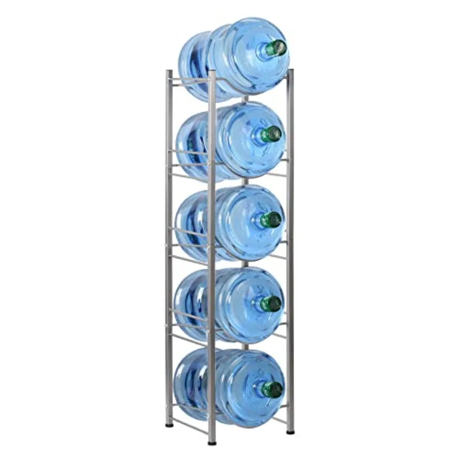 

5 Gallon Water Jug Holder, 5 Tiers Heavy Duty Water Rack Freestanding, Water Bottle Organizer for Home Office