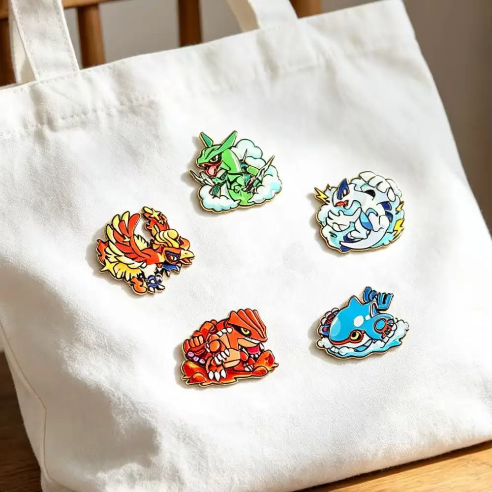 6 Stück Niedliche Anime-Charakter Emaille-Pins Coole Cartoon-Abzeichen Broschen für Damenbekleidung Schmuckzubehör Kindergeschenk – Detail 1