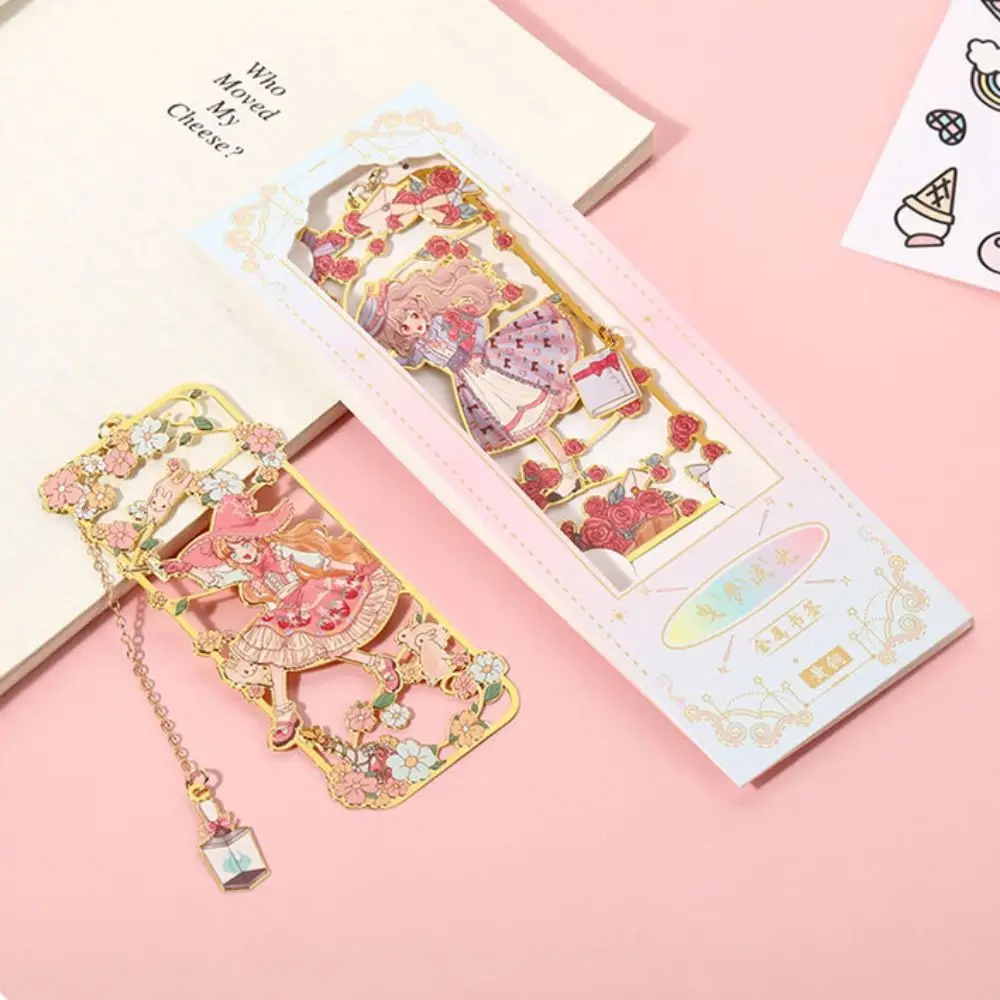 Chinese Style Cartoon Bookclip Brass Tassel Cartoon Brass Bookmark Cartoon Cute Chinese Style Pagination Mark Graduation Gift