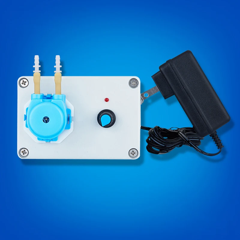 

Adjustable Flow Rate Peristaltic Pump Silicone Tube with 6V/12V/24V Power Supply Laboratory Metering Pump for Pumping Water