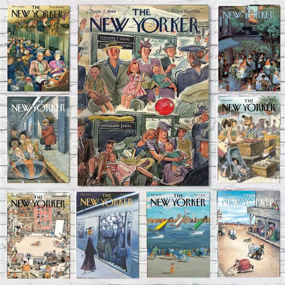 Póster del revistero The-New-Yorker, arte impreso para pared, adecuado para sala de estar, dormitorio, bar, salón, decoración del hogar, regalo
