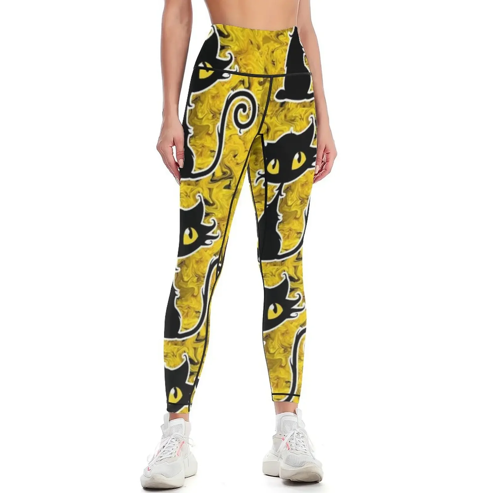 

Cute black cat Leggings Jogger pants Fitness woman harem pants legging push up Womens Leggings