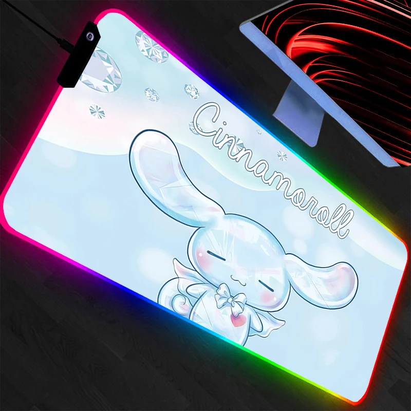 

My Melody RGB Mouse Pad Large Gamer xxl Desk mat Computer keyboard LED gaming accessories carpet Backlight mousepad