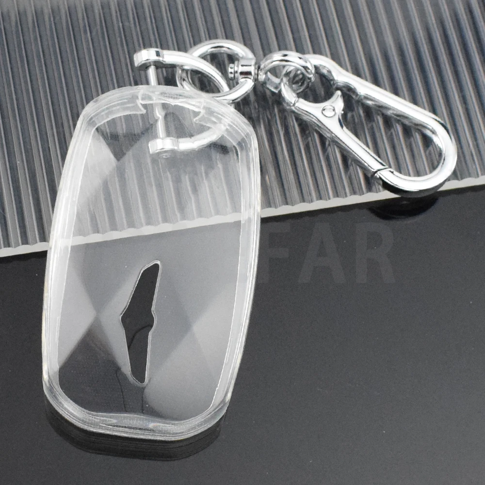 Transparent Car Key Case Cover Auto Shell Fob Holder for Hyundai Genesis GV60 GV90 G90 G70 G80 EQ900 Protector Accessories