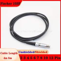 Fischer 103F 1F Connectors With 4m 5m Cable 2 3 4 5 6 7 8 10 12 Pin Waterproof Push-pull Self-locking Half Moon Male Female Plug
