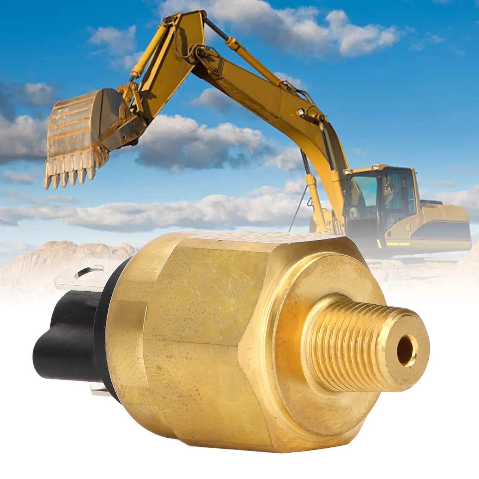 

Excavator Pressure Sensor Brass High Sensitivity Excavator Pressure Sensor Standard Interface Practical for Replacement