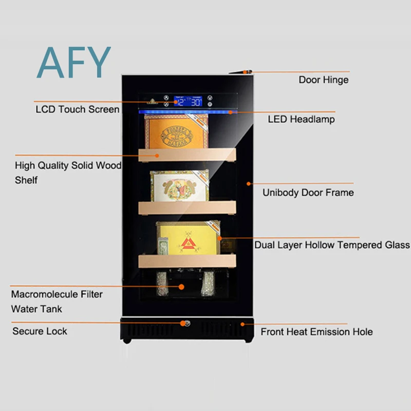 Factory New Cigar Cabinet Freezer for Cigar Storage Humidor Wine Fridge Tea Cooler Constant Temperature Parquet Luxury
