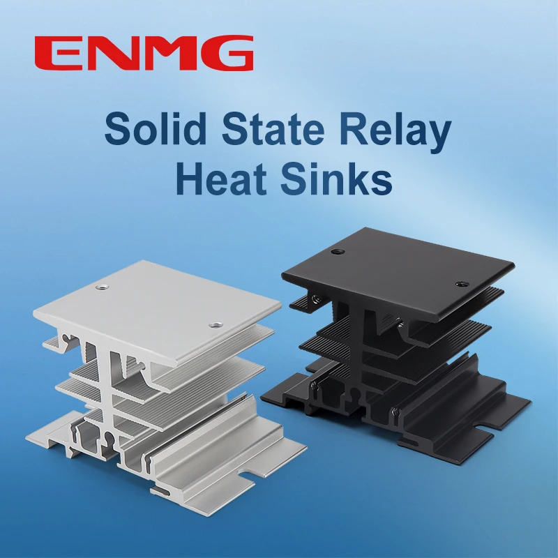 ENMG Single Phase Solid State Relay Heat Sink Base HS1-0150K 10~25A Aluminum Profile Heat Sinks Forced Air Cooling Kit  35mm DIN