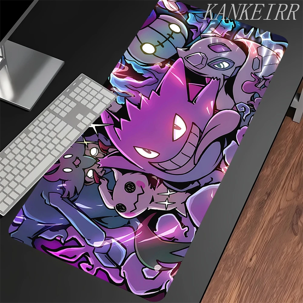 Tapis de souris grand clavier de jeu Gamer p-pokemons tapis de souris sur la Table vitesse tapis de bureau Kawaii Anime PC tapis g-gengars tapis de souris