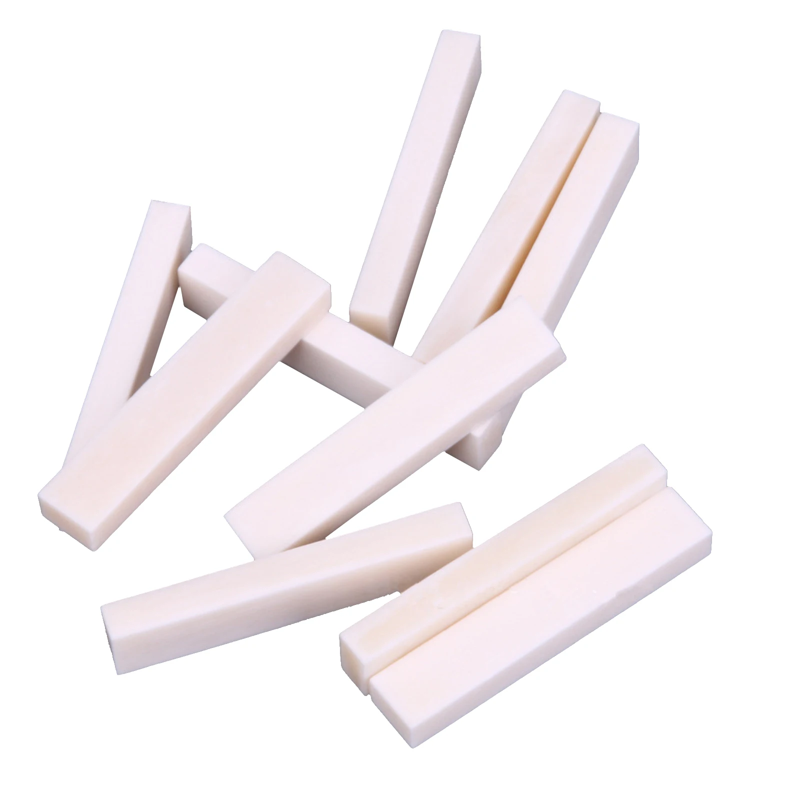 

10 шт./компл. пустая костяная гайка 52x10x6 мм гитара укулеле Luthier седло бас DIY строитель гитарный мост седло для гитарных аксессуаров