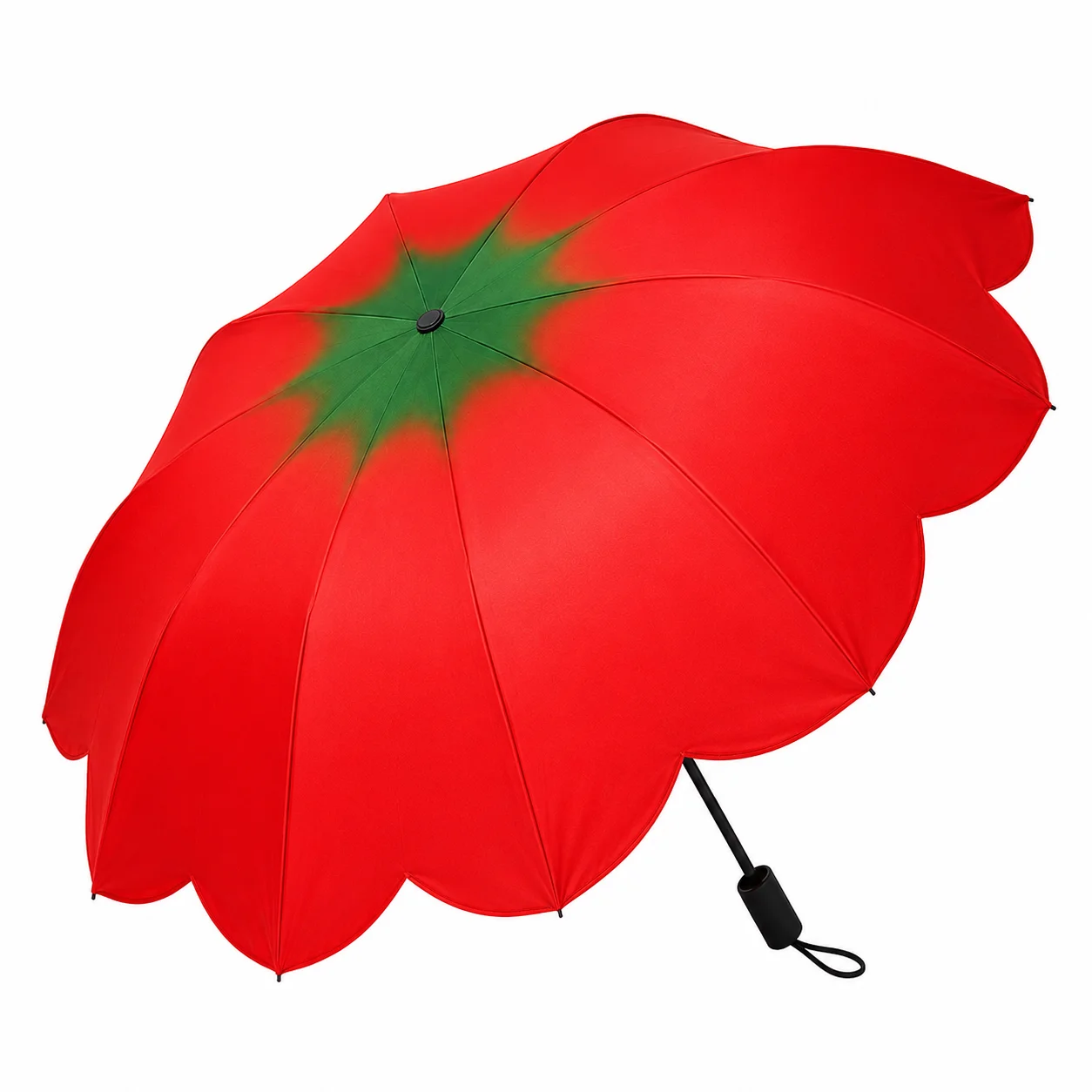 Omato Stacked Umbrella High Beauty Tomato Rain and Rain Dual Use Umbrella Wind Resistant Sunshade Creative Umbrella