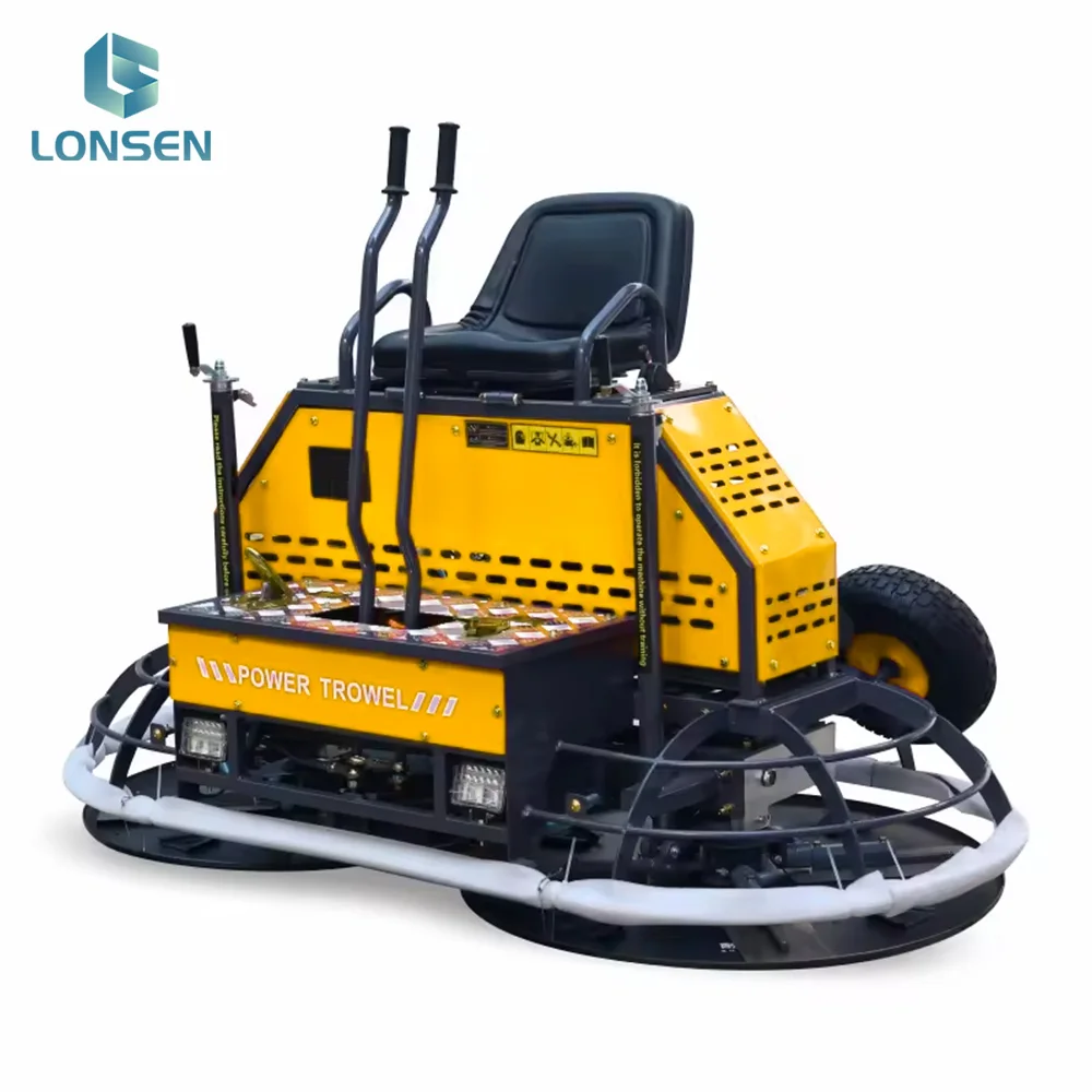 Betonfahrt auf der Power Troffel Machine