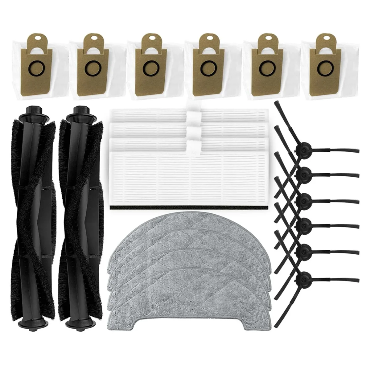 

A58E-For Imou L11, L11 Pro, Honiture Q6 Pro, Laresar L6 Pro, Airrobo T10+, Arnagar S8 Pro Parts Main Side Brush Filter Mop
