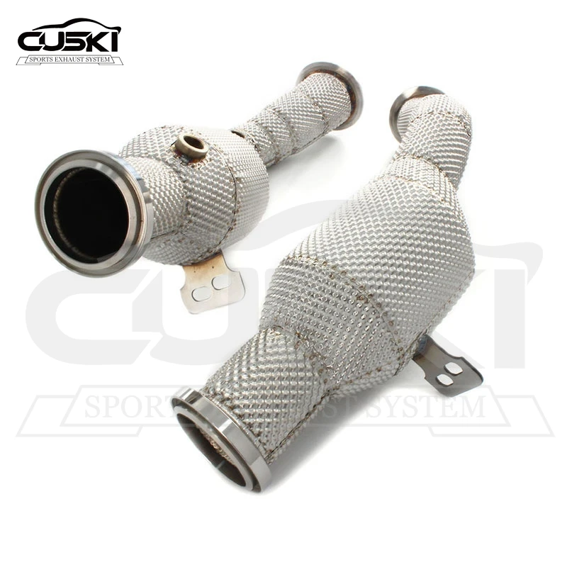 Downpipe Modificatio for Mercedes-Benz C43 W205 AMG Heat Insulation 2018-2020 3.0T Three-Way Catalyst Exhaust System