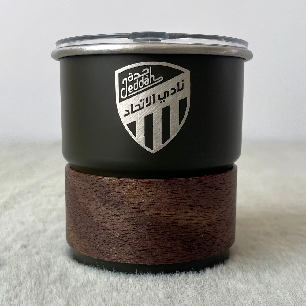 

Ittihad Football Club Saudi Arabia Logo Coffee Cup with Lid 300ml Mug Outdoor Camping Stainless Steel Beer Cup Wholesale