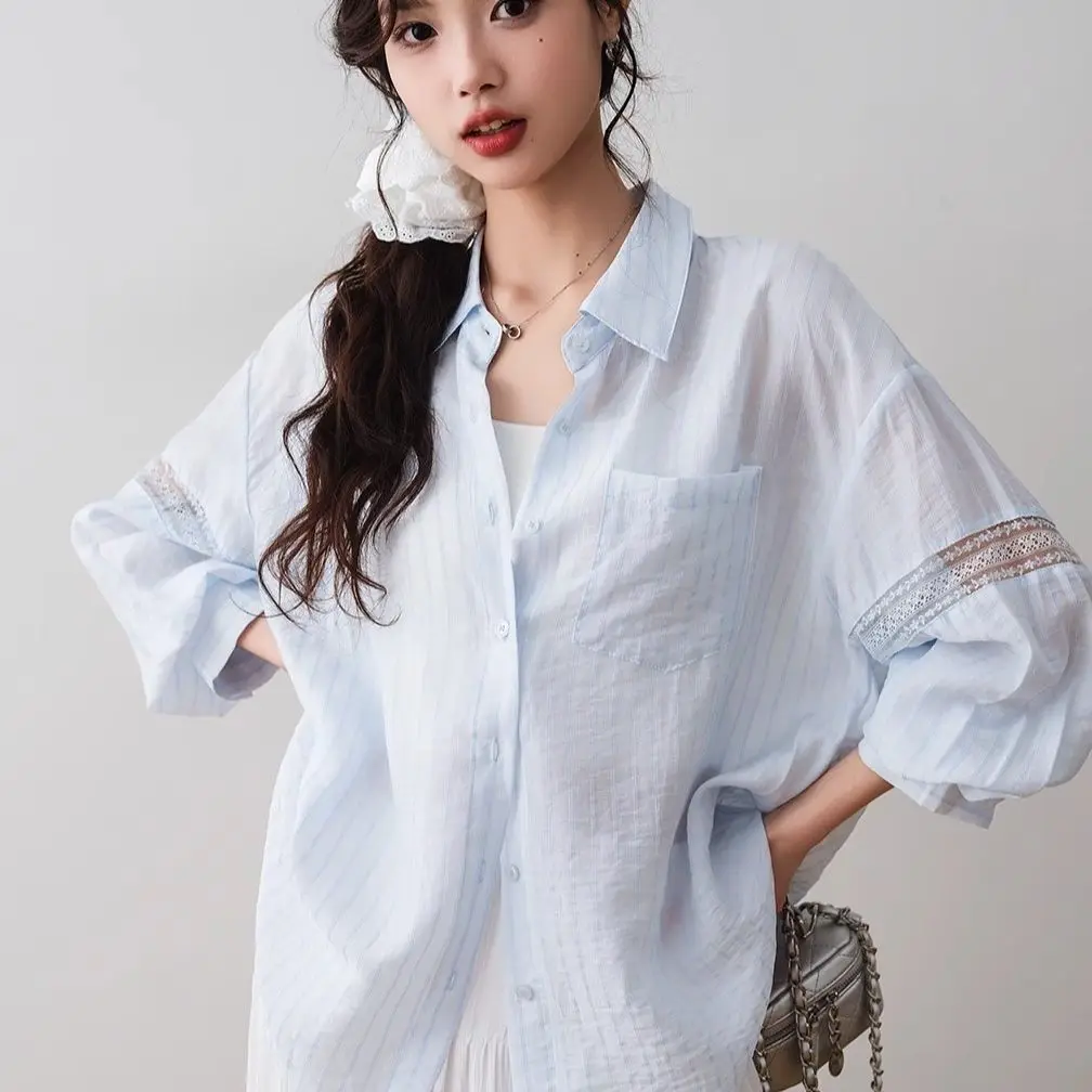 

Рубашки с длинным рукавом, женские шифоновые блузки на пуговицах, плиссированный подол, приталенный крой, консервативный женский минималистичный студенческий стиль, осень в стиле ретро