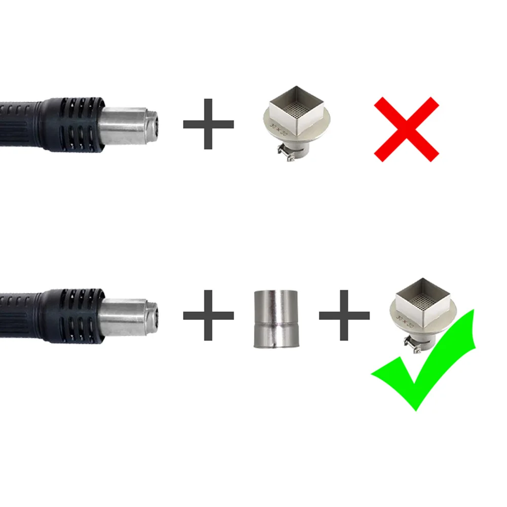 2pcs/lot Hot Air Nozzles Adapter 858D Conversion To 850 BGA Hot Air nozzle