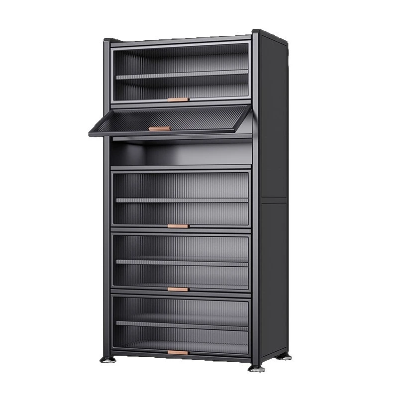 

Steel shoe cabinet household floor-to-ceiling large-capacity multi-layer dust-proof door entry