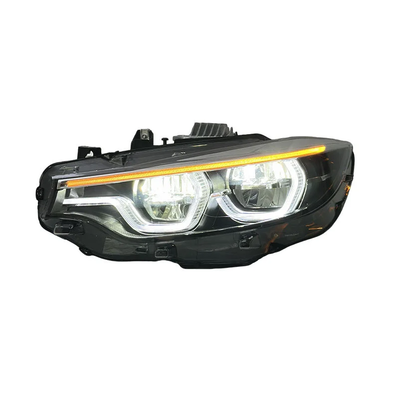

car headlights V2 style for F32 F33 F36 F82 daytime running lights, two-color DRL headlights, plug and play
