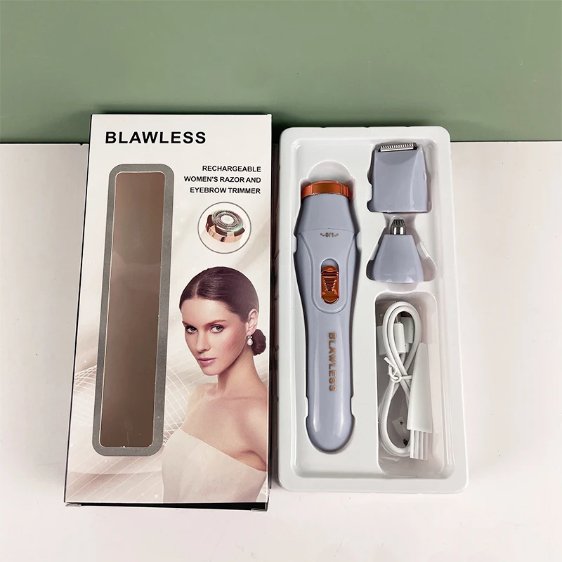 

Female USB charging electric shaving razor for body hair trimmer and portable home hair removal device made of ABS plastic