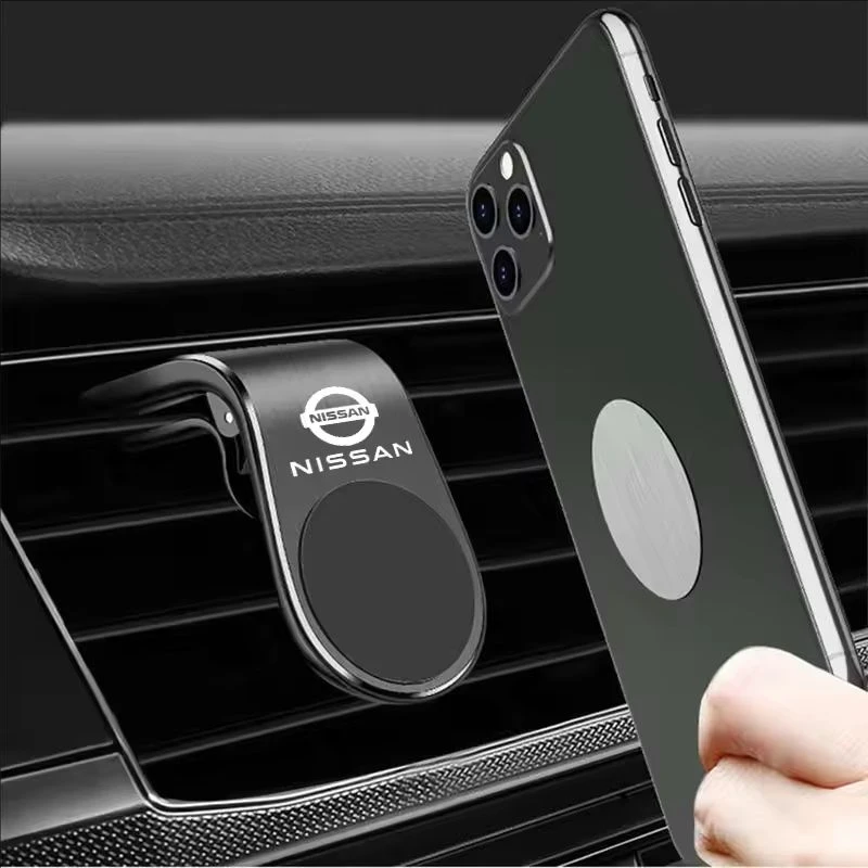 

1Pcs Magnetic Car Emblem Phone Holder 360 Rotation Bracket For Nissan Qashqai Juke Pulsar Sentra Altima Patrol Micra Rogue