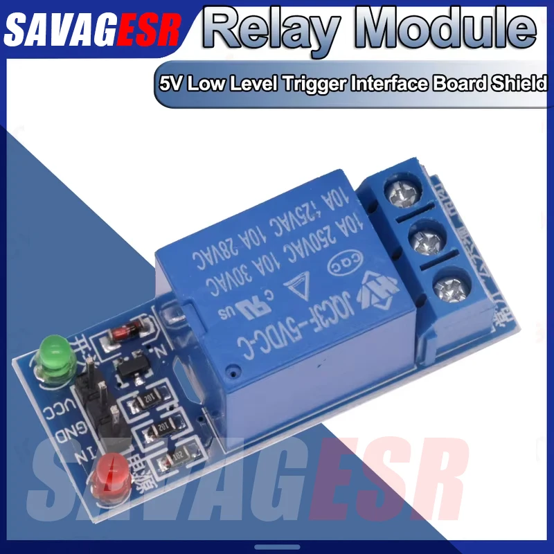 1 Channel One Way 5V 12V Low Level Trigger Relay Module Microcontroller Development Expansion Board  For Arduino PIC AVR DSP ARM