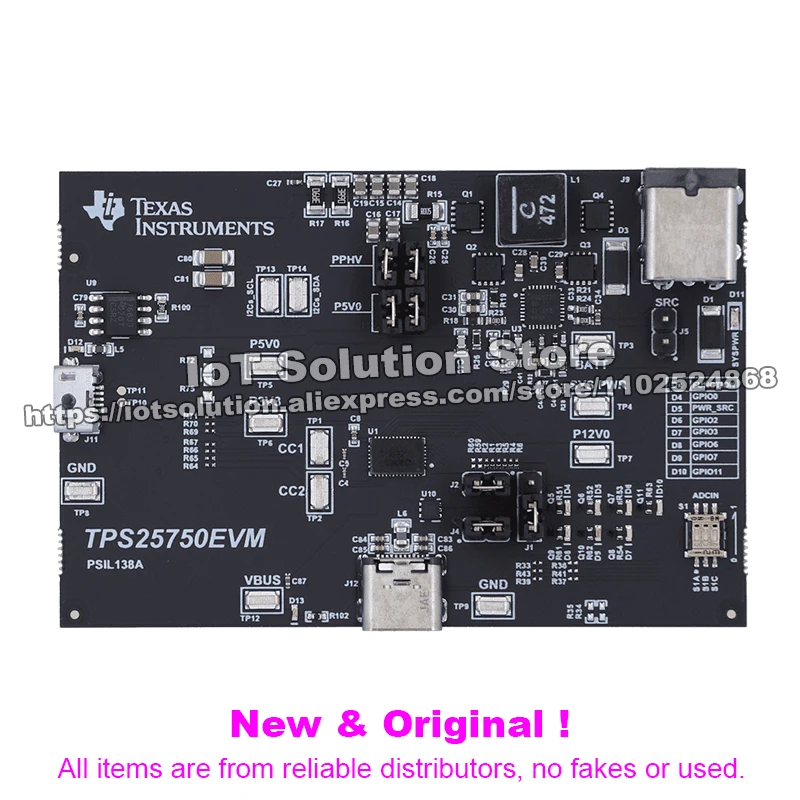 TPS25750EVM TPS25750 Highly integrated USB Type-C and USB Power Delivery controller evaluation module