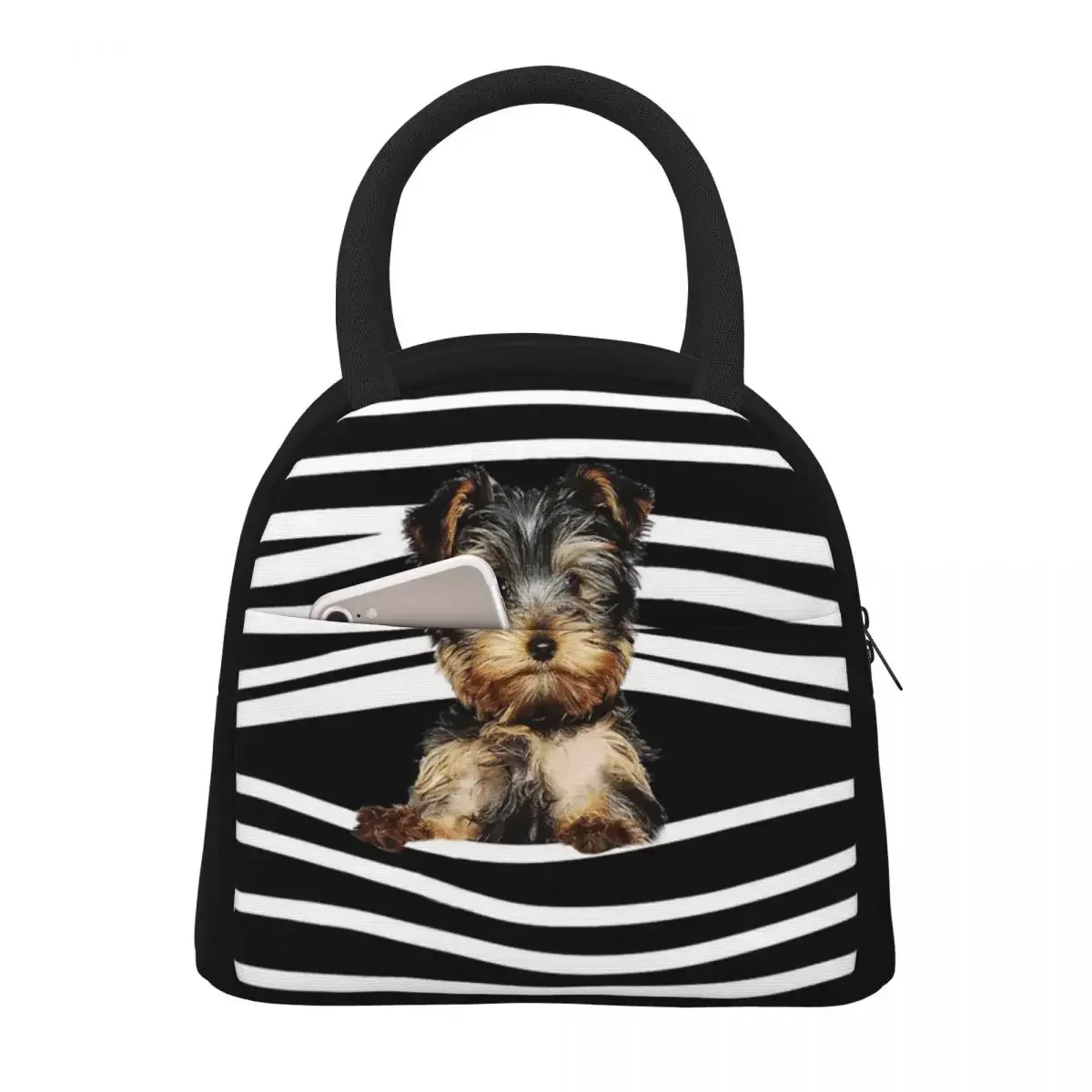 Lunch Bag for Men Women Yorkshire Terrier Insulated Cooler Portable Picnic School Yorkie Dog Animal Puppy Lunch Box Bento Pouch