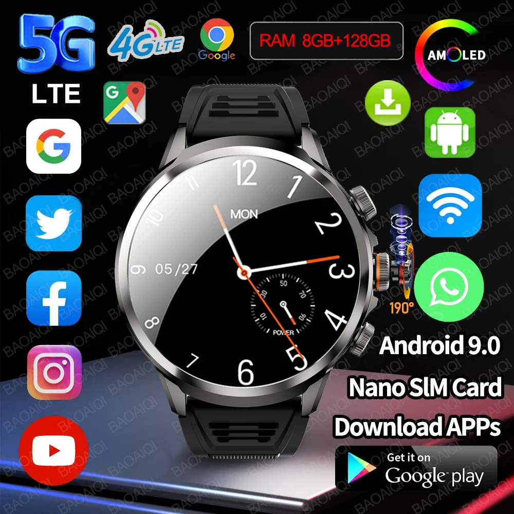 5G Полная сеть 4G Смарт-часы 680*680 AMOLED 1,95 HD Экран Видеозвонок 900 Вт Камера GPS WIFI Google APP Smartwatch 8 ГБ + 128 ГБ ОЗУ 5G Полная сеть 4G Смарт-часы 680*680 AMOLED 1,95 HD Экран Видеозвонок 900 Вт Камера GPS WIFI Google APP Smartwatch 8 ГБ + 128 ГБ ОЗУ