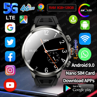 5G Full Network 4G Smart Watch 680*680 AMOLED 1.95 HD Screen Video Call 900W Camera GPS WIFI Google APP Smartwatch 8GB+128GB RAM