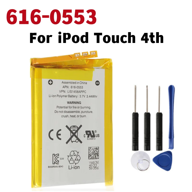 616-0553 / LIS1458APPC Internal Li-Polymer Replacement Battery For iPod  Touch 4th Generation 4 4g 616-0552 + Free Tools - AliExpress 509