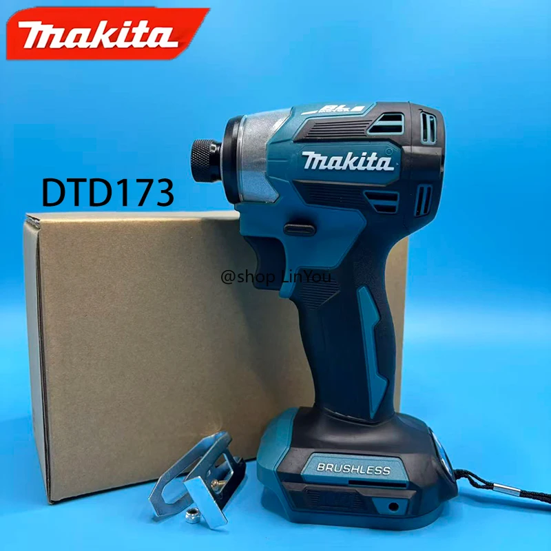 Makita 18V LXT Avvitatore a percussione a batteria DTD173 Trapano elettrico senza spazzole Cacciavite Legno/Bullone T1/T2-Mode Doppia luce LED 180 N·m