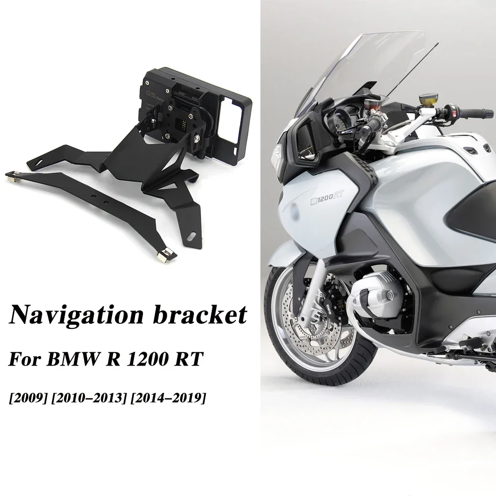 

New Navigation Bracket Motorcycle(-2009) For BMW R 1200 RT R1200RT (2010-2013) GPS Navigator USB Charging Phone Holder 2014-2019