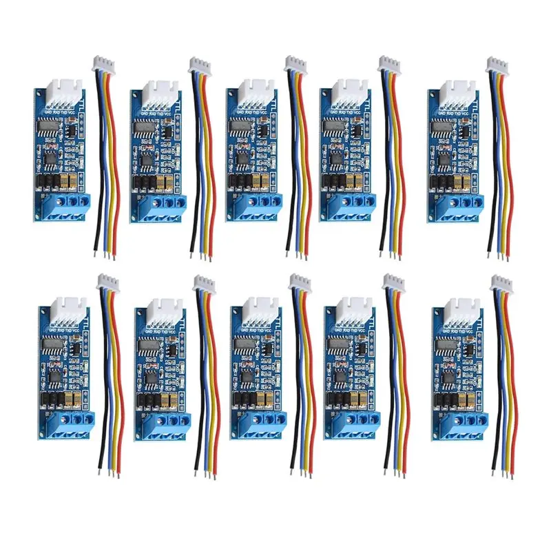 Módulo Convertidor B03B-TTL a RS485 3.3V/5.0V Compatible con 10 Piezas Dispositivo de Conversión de Control Automático de Hardware TTL