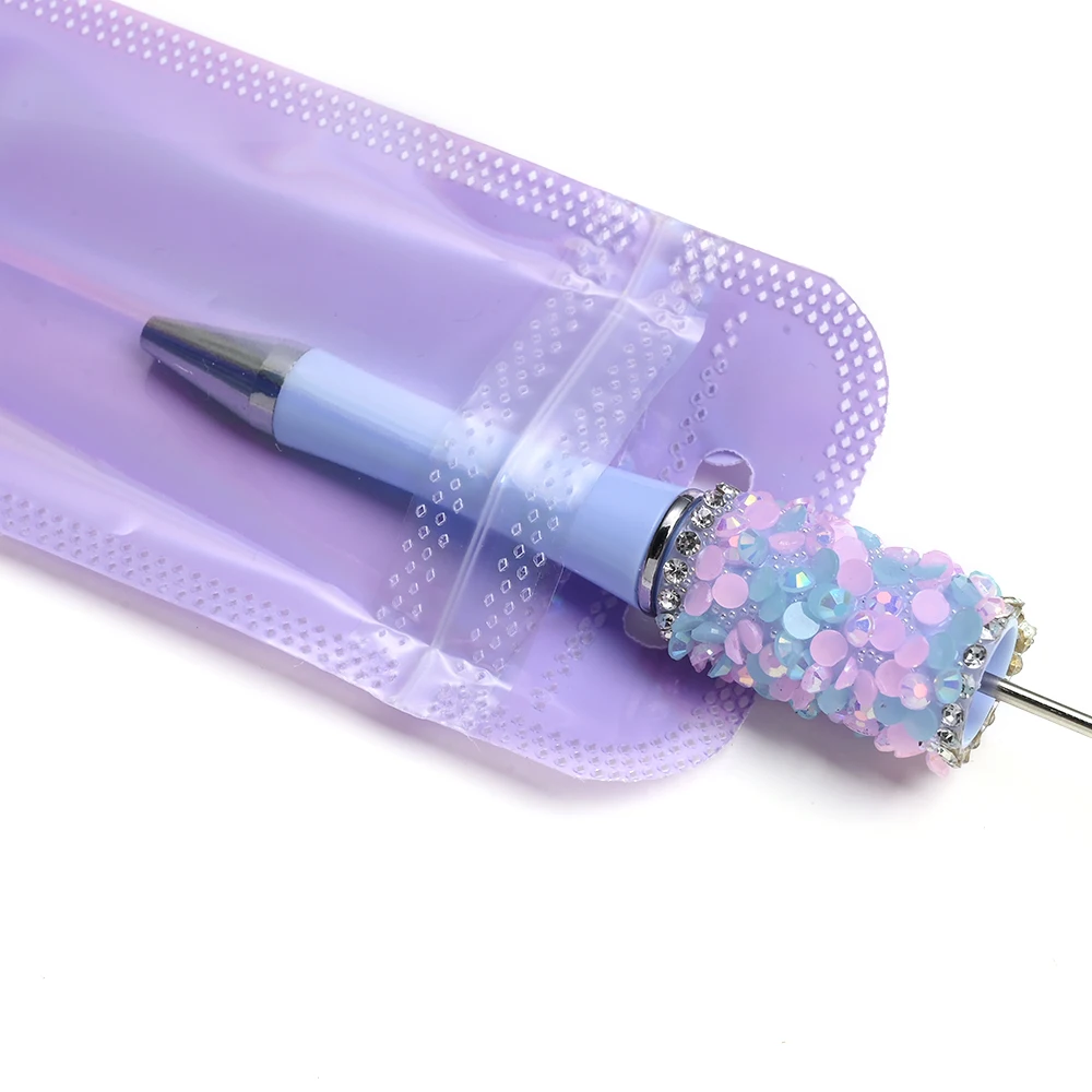 50 Stück holografische Verpackungsbeutel, bunte wiederverschließbare Plastiktüten mit Aufhängeloch für DIY-Perlenstifte, Schmuck und kleine Bastelarbeiten – Detail 2