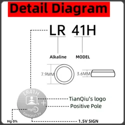 5~50PCS Button Batteries TQ AG3 192 LR41 SR41 392 392A 384 L736 1.5V Alkaline Coin Cell For Toy Calculator Scale Clock Watch