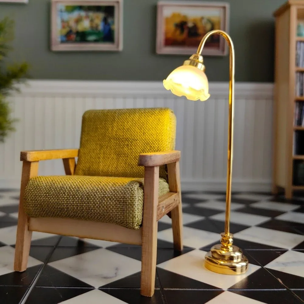 High Quality 1:12 Dollhouse Colored Glass Lamp 7 Styles Mini Ceiling Lamp Chandelier DIY Lighting Model Doll House Accessories