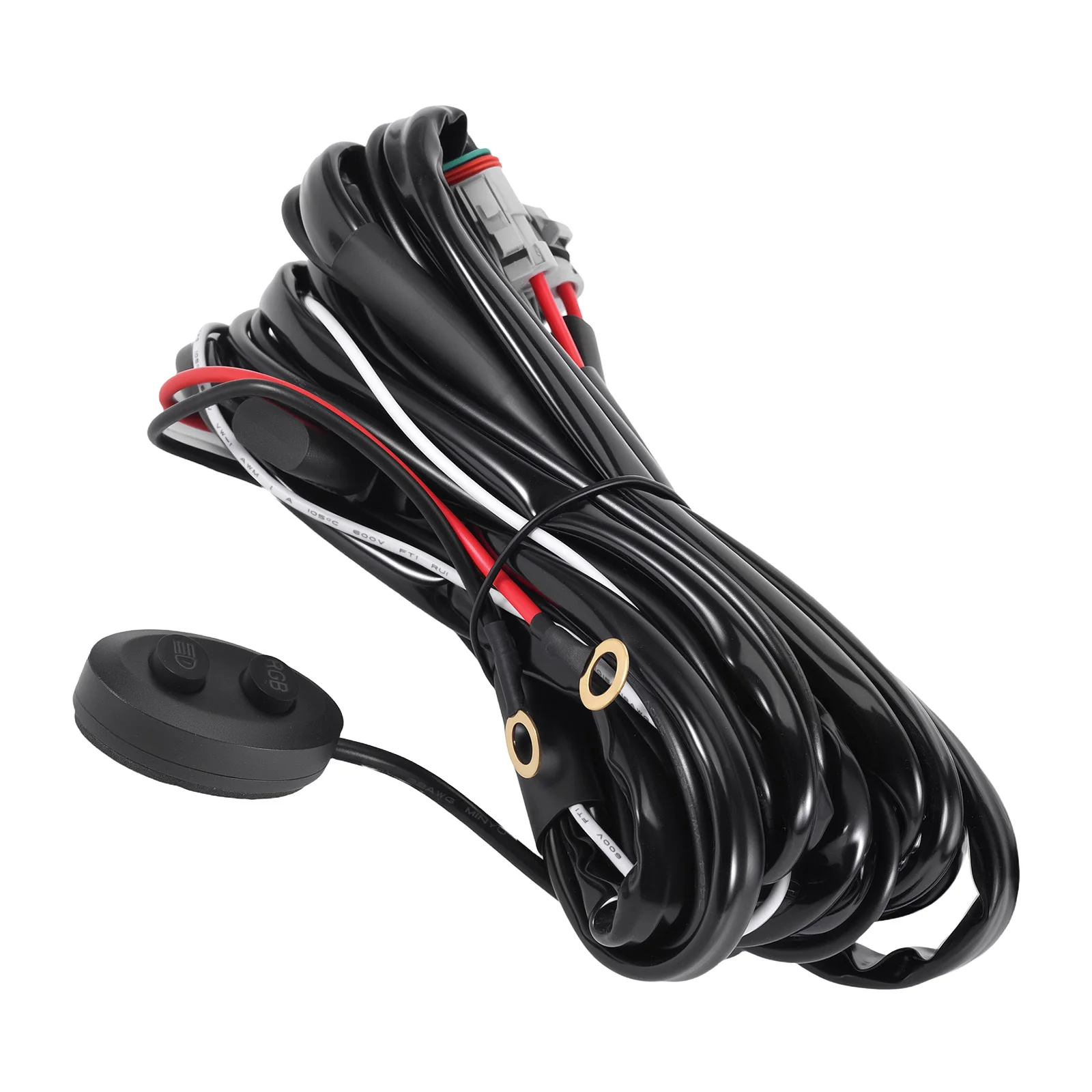 

Комплект проводки с переключателем для светодиодных RGB-ламп maXpeedingrods Crosshair, реле 14AWG 40A