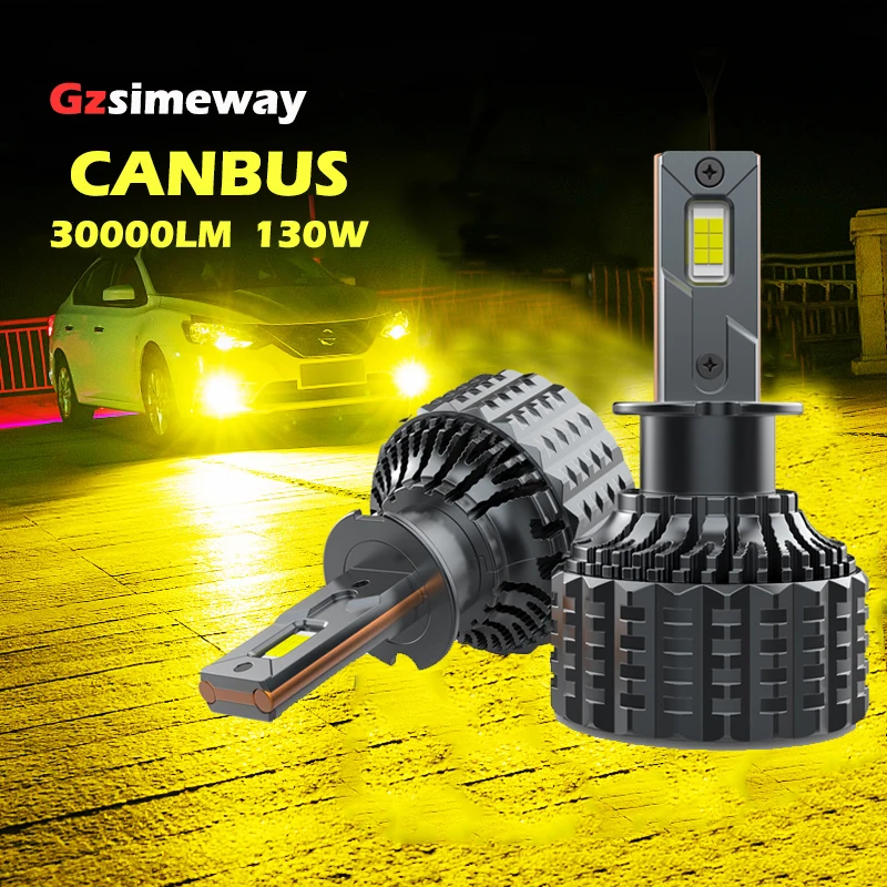 

2PCS 30000LM H3 LED Lamp Canbus H11 H7 HB3 HB4 H13 Car Headlights 6000K 3000K 4300K LED HB1 HB5 9007 H8 H27 9006 Auto Foglamps